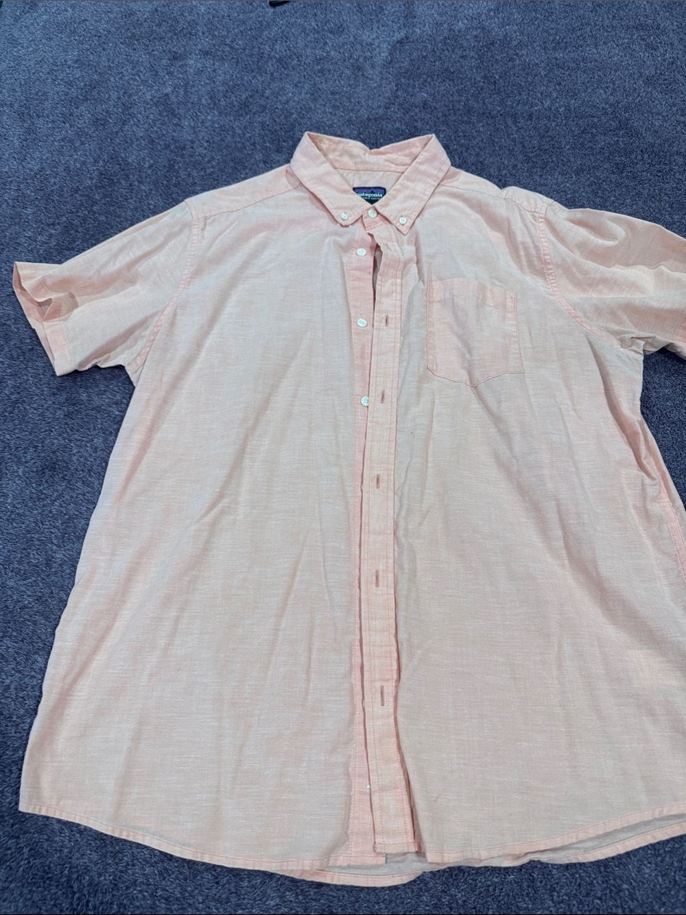 Patagonia Light Pink Short-Sleeve Button-Down Shirt